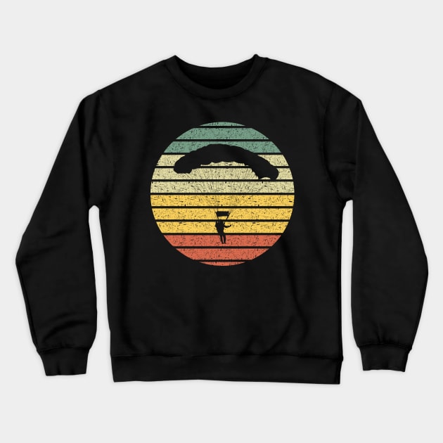 Paraglider Silhouette Vintage Crewneck Sweatshirt by Creastorm